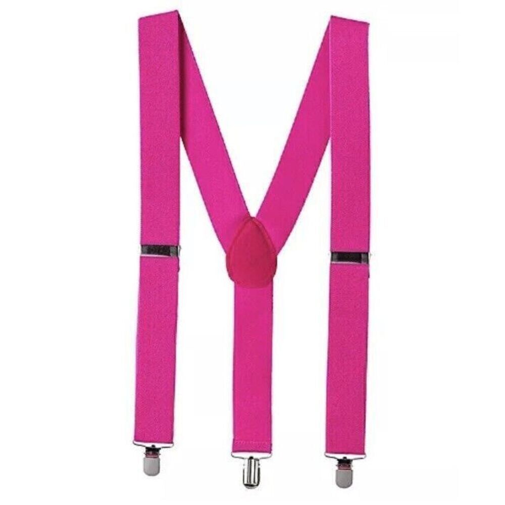 AMSCAN NWT Hot Pink Suspenders Adults One Size